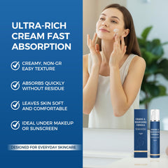 Hlonns ingredients display with marine ferment and hyaluronic acid emphasizing hydration