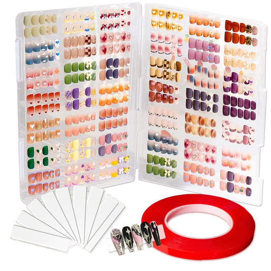 HLQHXWHZT front view clear box showing organized nail sets for quick selection
