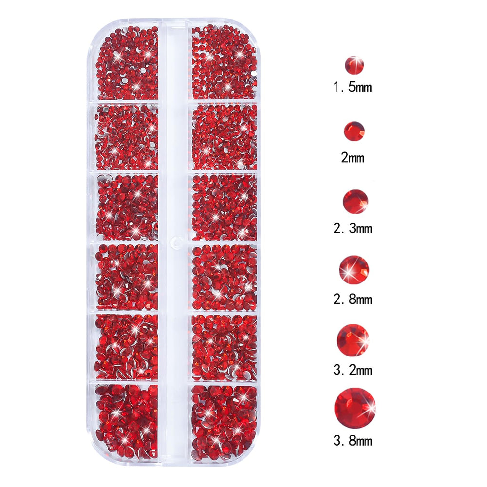 HNUIX size comparison showing six round sizes for precise nail design matching