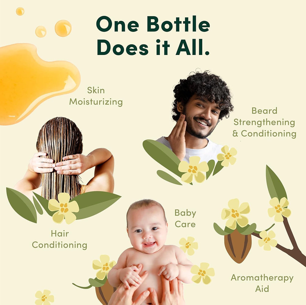 HobaCare bottle beside DIY serum ingredients for custom skincare benefit