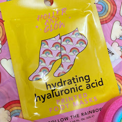 Holler & Glow ingredients label close-up showing active hyaluronic acid
