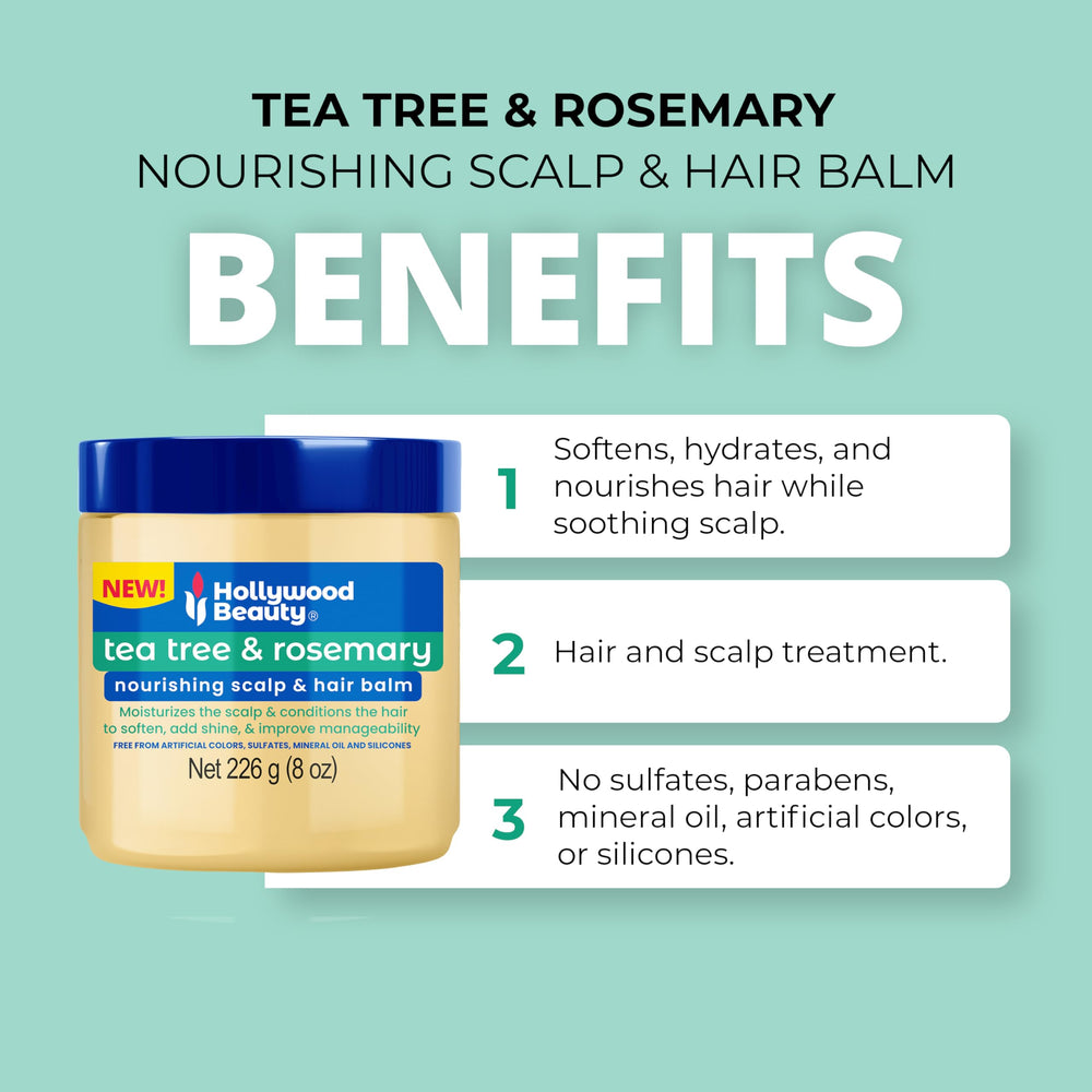 Hollywood Beauty applying balm in hand demonstrating manageable, lightweight feel