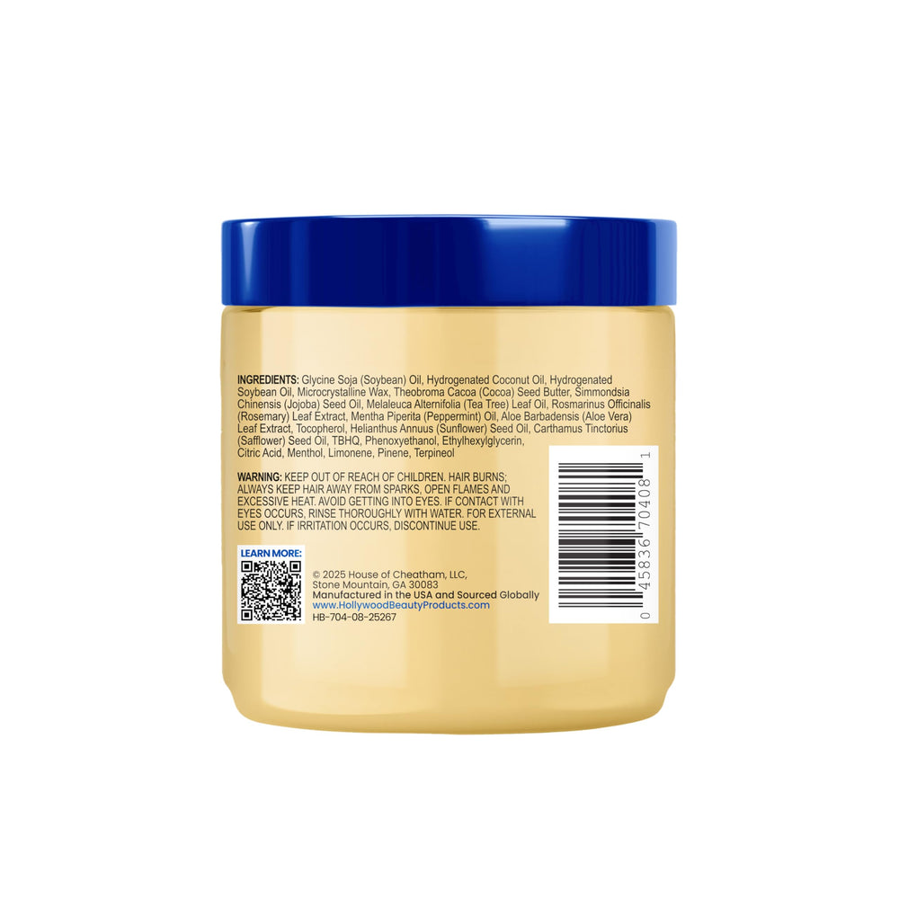 Hollywood Beauty open jar showing smooth balm texture for easy application