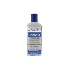 Hollywood Beauty coconut oil front bottle view showing label and size, convenient hydration