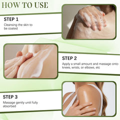 Holyarm before and after skin sheen showing hydrated smoother skin