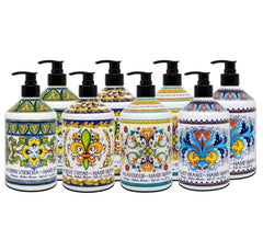Home & Body Company Perugia Deruta front packaging showing eight bottles and elegant label, enhancing bathroom decor