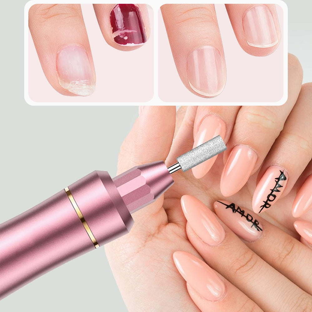 Homeet bit shaping acrylic nail demonstrating smooth finishing