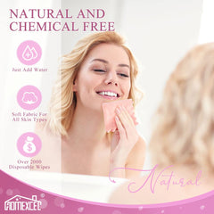 HOMEXCEL cloth in hand wiping makeup away for quick routine
