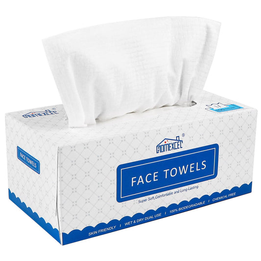 HOMEXCEL front box packaging showing 100-count convenience and portability