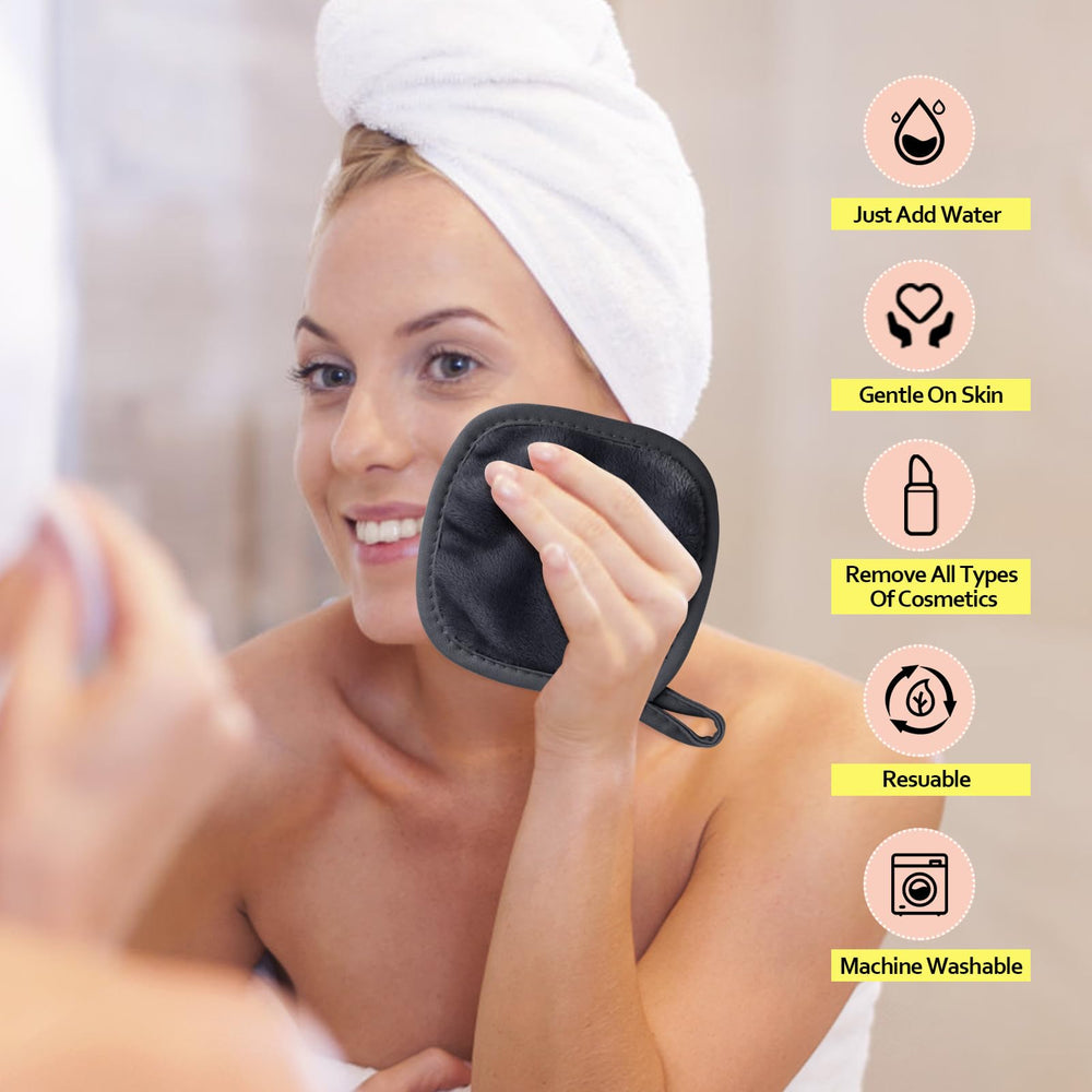 HOMEXCEL in use removing mascara quickly with gentle effectiveness