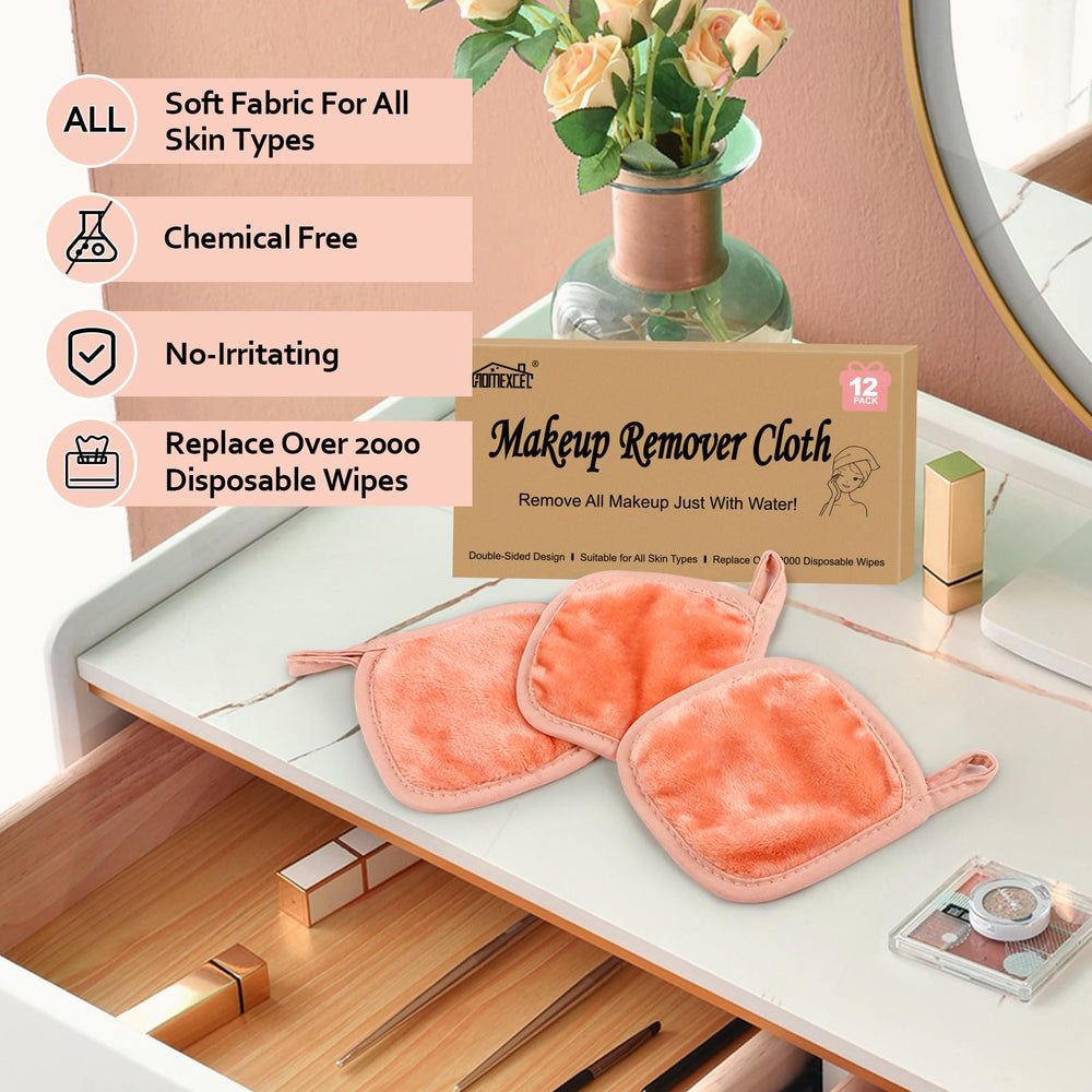 HOMEXCEL smooth side detail ideal for wiping away makeup residue