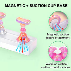 HomTop magnetic acrylic base close-up providing steady nail support