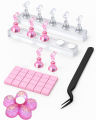 HomTop kit front packaging showing all included nail tools and benefits