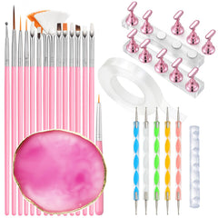HomTop kit front view showing all included nail art tools for complete projects