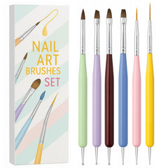 HomTop front packaging open showing six dual-ended art pens and storage case for neat organization