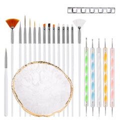 HomTop front kit view showing all 22 pieces for complete nail design convenience