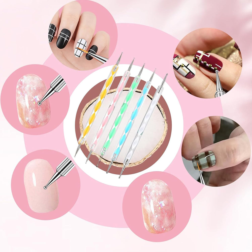 HomTop nail artist using brushes to paint detailed nail art efficiently