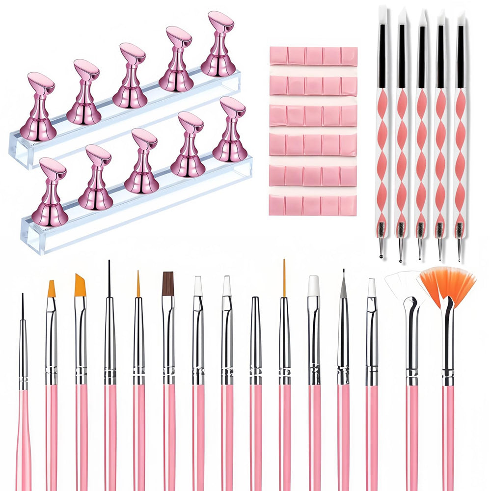 HomTop front view of full nail art set showing organized contents and quick selection benefit