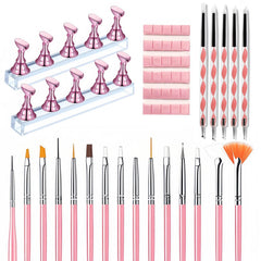 HomTop front view of full nail art set showing organized contents and quick selection benefit