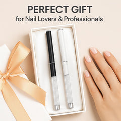 HomTop size scale with fingers showing brush length and salon-ready proportion