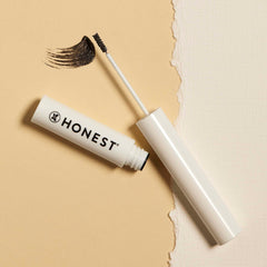 Honest Beauty gel texture swatch highlighting buildable tint for natural volume benefit