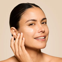 Honest Beauty on a bathroom counter in morning routine scene showing daily use benefit