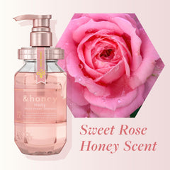 &Honey honey-blend ingredients flatlay, showcases Manuka, rose and raw honey benefits