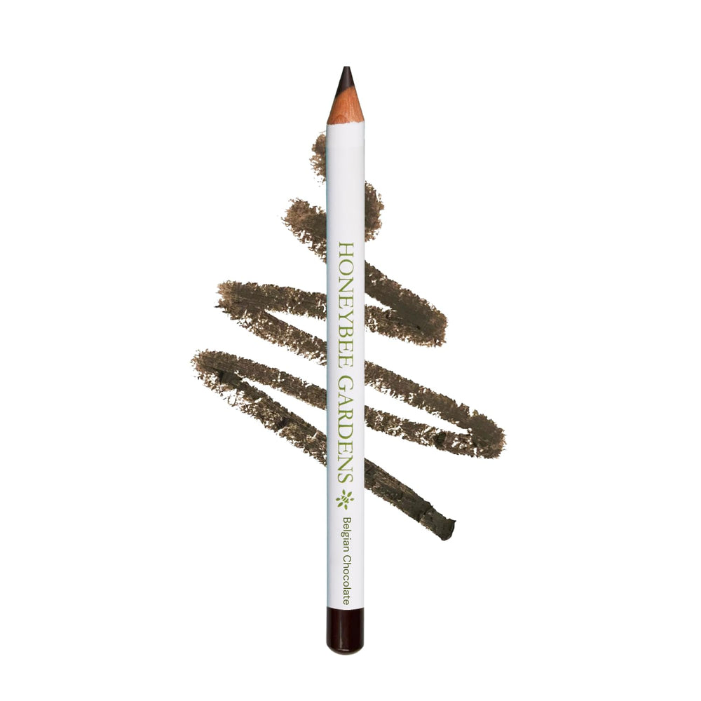 Honeybee Gardens pencil front view showing deep brown shade and clean design benefit