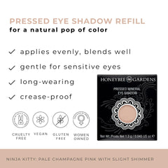 Honeybee Gardens Ninja Kitty close-up texture showing smooth mineral finish for blendable color