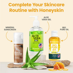 Honeyskin placed in shower setting suggesting soothing daily routine