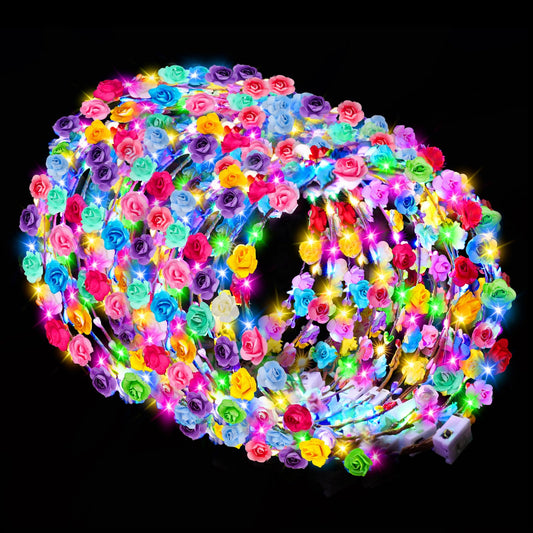 HONLYNE front view of 100-pack flower crowns showing value and presentation