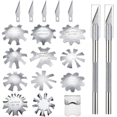 Honoson front view of full kit showing trimmers and knives, ensuring precise French tips