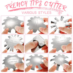 Honoson trimmer in use on acrylic nail demonstrating crisp smile-line shaping benefit
