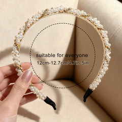 Hoojoot closeup pearl detail highlighting lustrous faux pearls and secure setting
