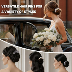Hoojoot in use side bun style worn by model for secure, salon-quality updo