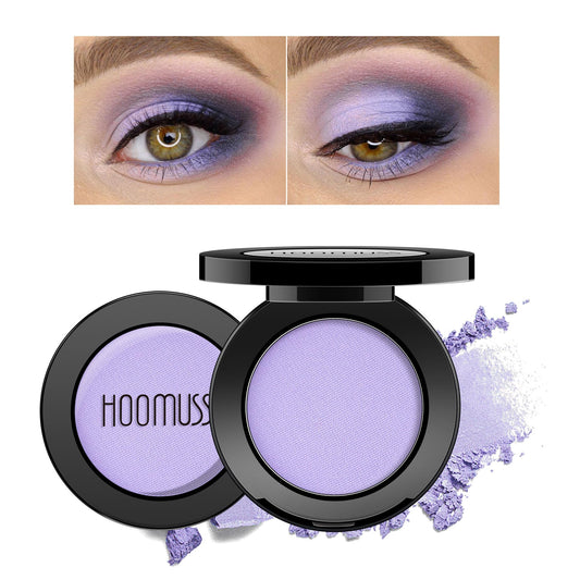HOOMUSS front pan showing lavender matte shade and clear color payoff