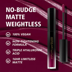 HOOMUSS close-up on lips showing smooth matte finish and comfortable wear