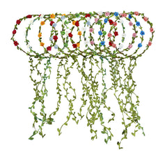 HOPEANT front view of ten colorful flower crowns, gift-ready and vibrant