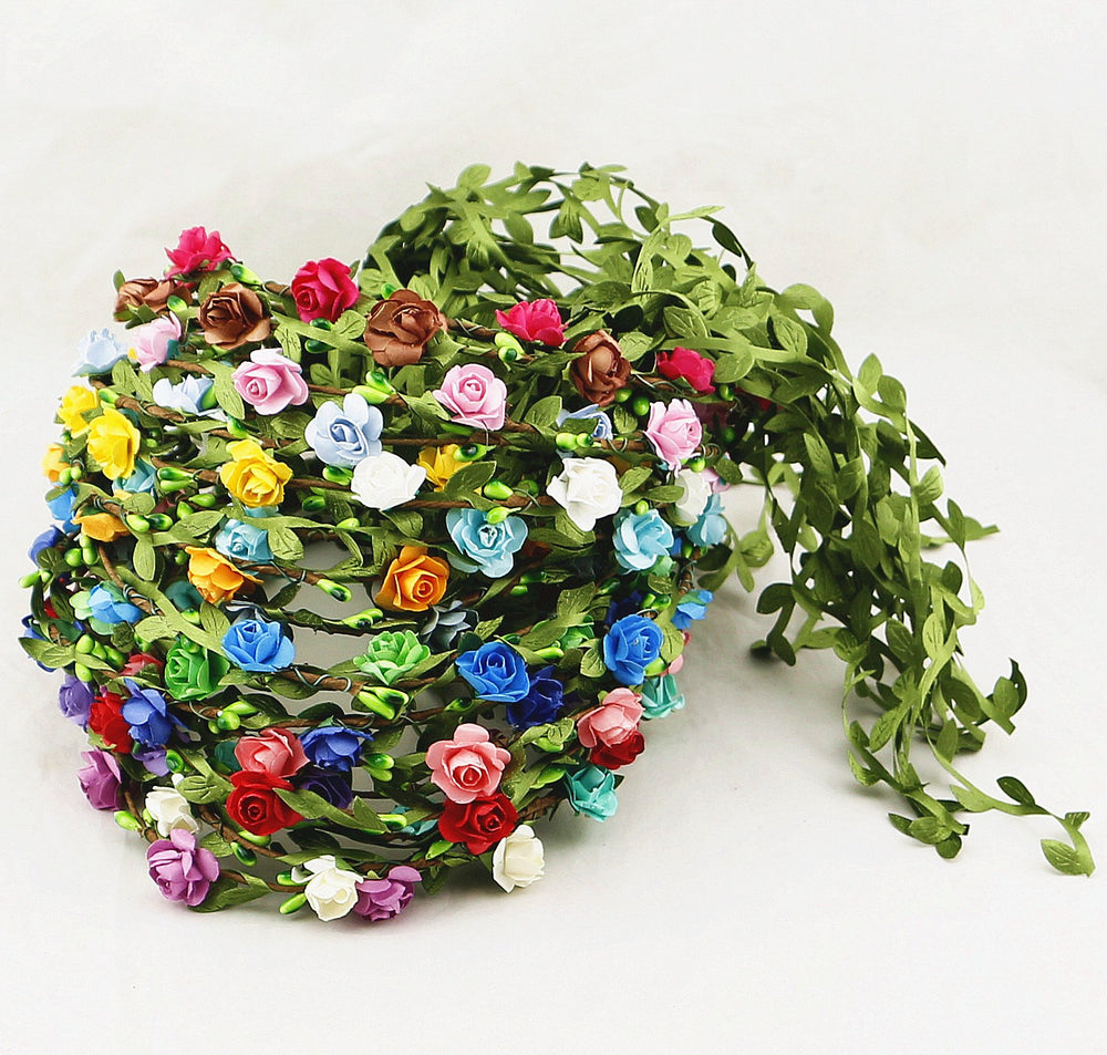 HOPEANT flower headband styled at outdoor festival, adding boho charm