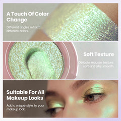 HOSAILY swatch angled to show color shift and intense pigment