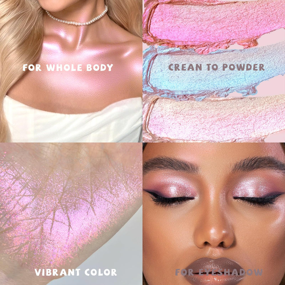 HOSAILY angled shimmer demonstrating multichrome color shift for dimensional eyes