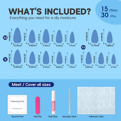 HOSAILY application kit arranged with glue tabs file stick wipes for quick use