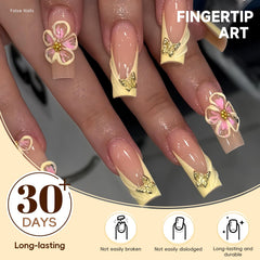HOSAILY application kit with glue file and cuticle stick for easy at-home application