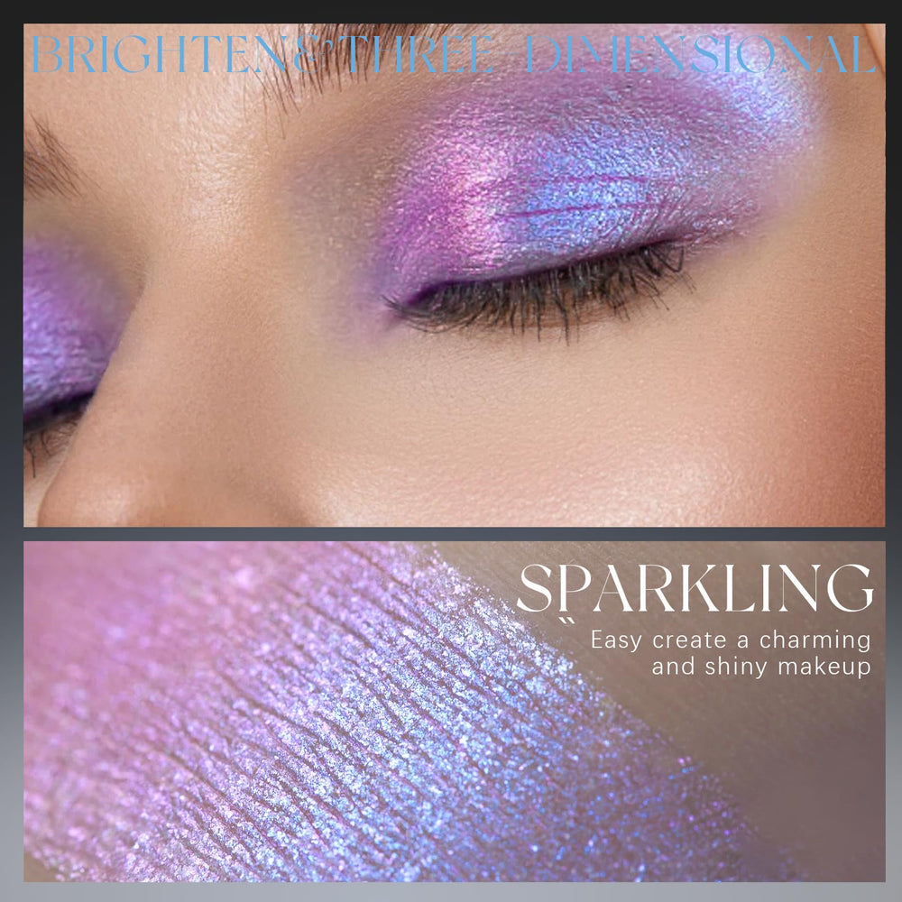 HOSAILY full-lid styling demonstrating intense color shift and holographic sparkle
