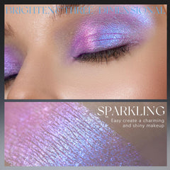 HOSAILY full-lid styling demonstrating intense color shift and holographic sparkle