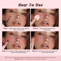 HOSAILY in use applying stamp and blush for quick sunkissed cheeks