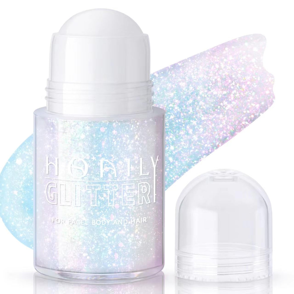 HOSAILY front packaging showing roll-on bottle and sparkle finish benefit: travel-ready