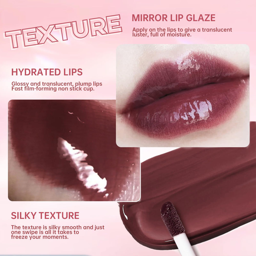 HOSAILY gloss wand texture swipe, smooth glossy finish for hydration