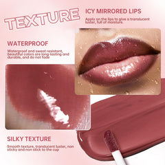 HOSAILY gloss wand texture swirl showing creamy finish and buildable shine benefit