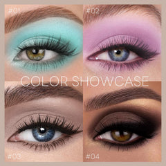 HOSAILY applied with brush on eyelid showing even coverage and blendability